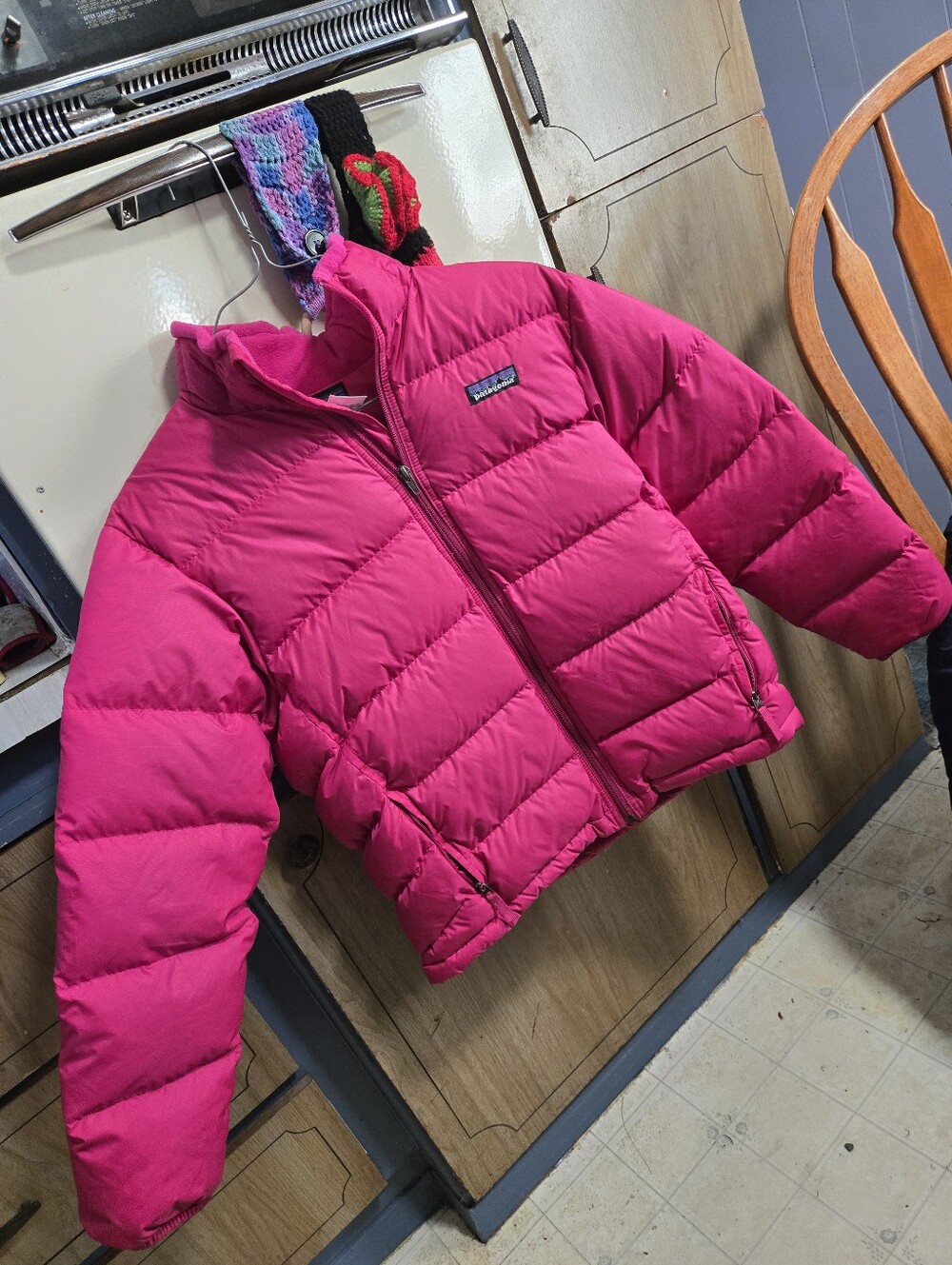 Patagonia Girls' Bright Pink Puffer Jacket